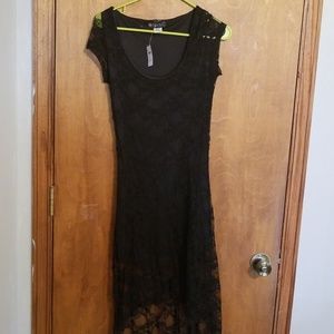 Black Lace Hi-Low dress